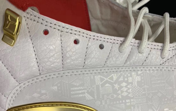 Air Jordan 12 鞋款 FIBA 配色曝光，暗纹与中文刺绣吸睛