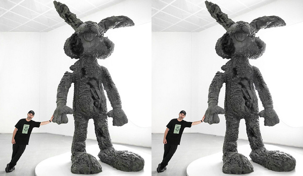 Daniel Arsham 在上海展出其最大雕塑作品，重量级兔子来袭