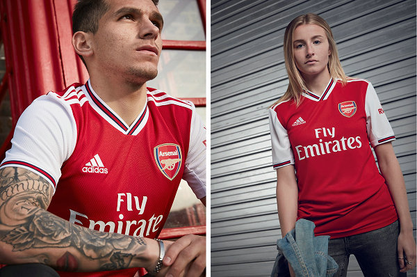 adidas 公布阿森纳 2019 - 2020 主队球衣系列，回归 90s 复古设计