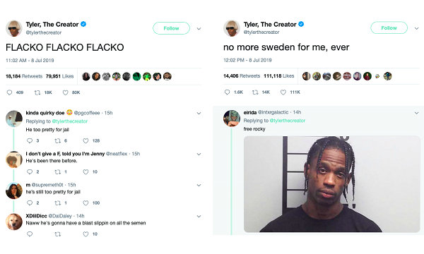 Tyler, The Creator 声援 A$AP Rocky，并将瑞典列入黑名单