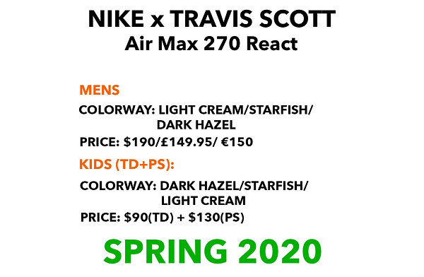 Travis Scott x Air Max 270 React 联名鞋款有望 2020 年发售.jpg