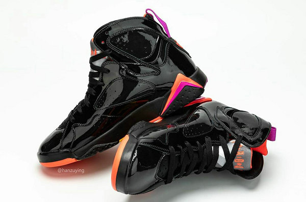 Air Jordan 7 鞋款“Black Patent Leather”黑漆皮配色曝光