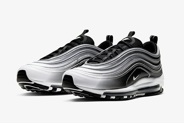 Nike Air Max 97 鞋款全新黑白渐变配色释出，银色细节点缀