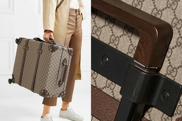 Gucci（古驰）全新经典 Monogram 皮革行李箱上架发售