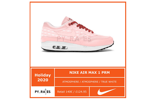 Nike Air Max 1“粉柠檬水”配色鞋款即将回归，满印弹幕！