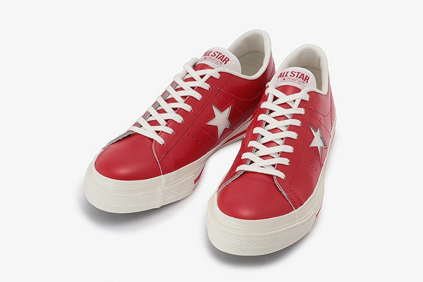 匡威日本 One Star J 复古红色皮革鞋款亮相，极致手工细节