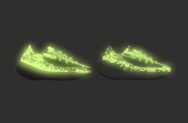 YEEZY 380 全新“Calcite Glow”与“Hylte Glow”夜光鞋系列曝光