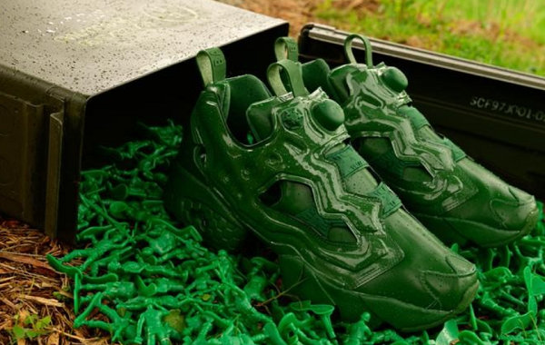 BAIT x Reebok 联乘“绿色小兵”鞋款发售，漆皮光泽感