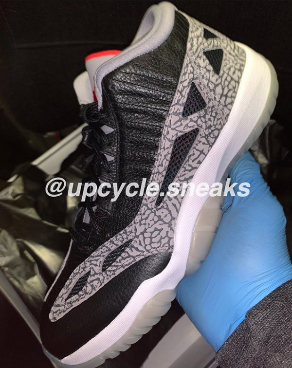 Air Jordan 11 Low IE“Black Cement”配色鞋款.jpg