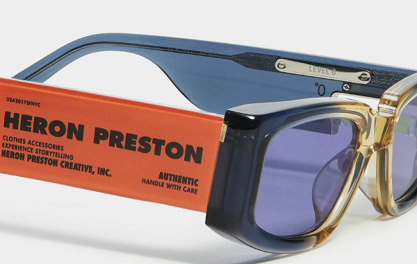 Heron Preston x GM 全新联名眼镜系列亮相，水平仪装饰